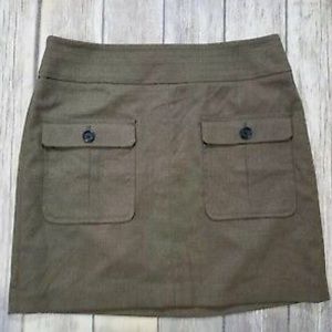 NWOT Ann Taylor Loft Olive Mini Skirt